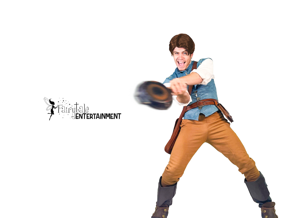 hire flynn rider party character for kids birthday in detroit and chicago