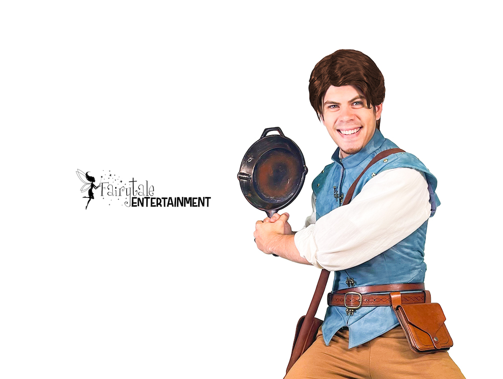 hire flynn rider party character for kids birthday in detroit and chicago