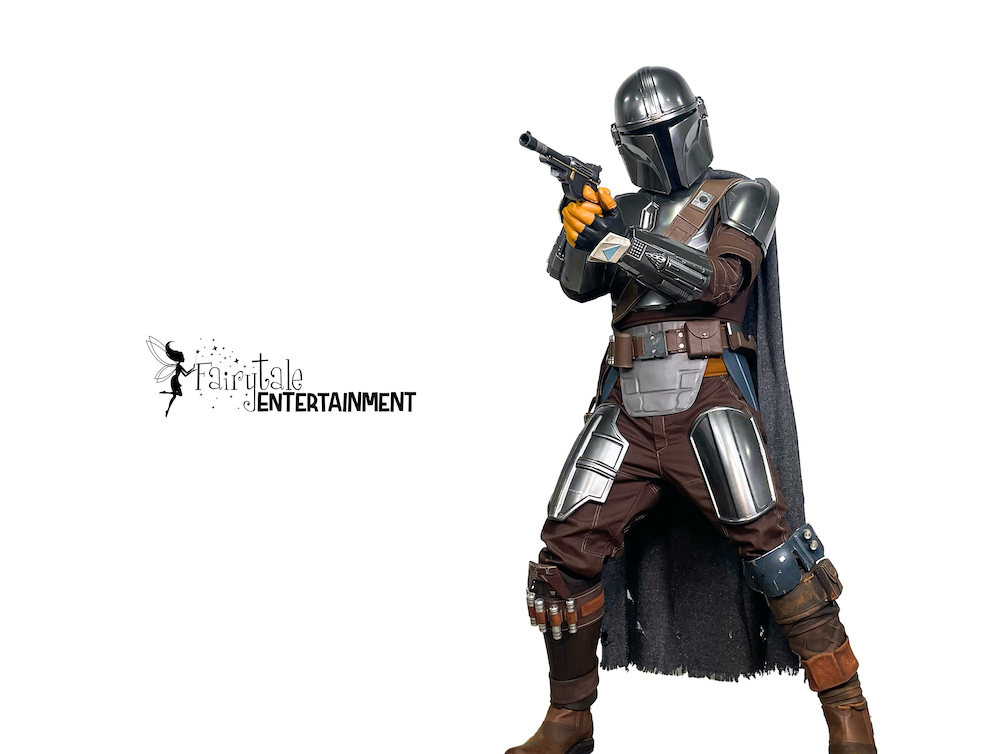 Hire the Mandalorian party character for birthday parties and special events in Detroit and Chicago