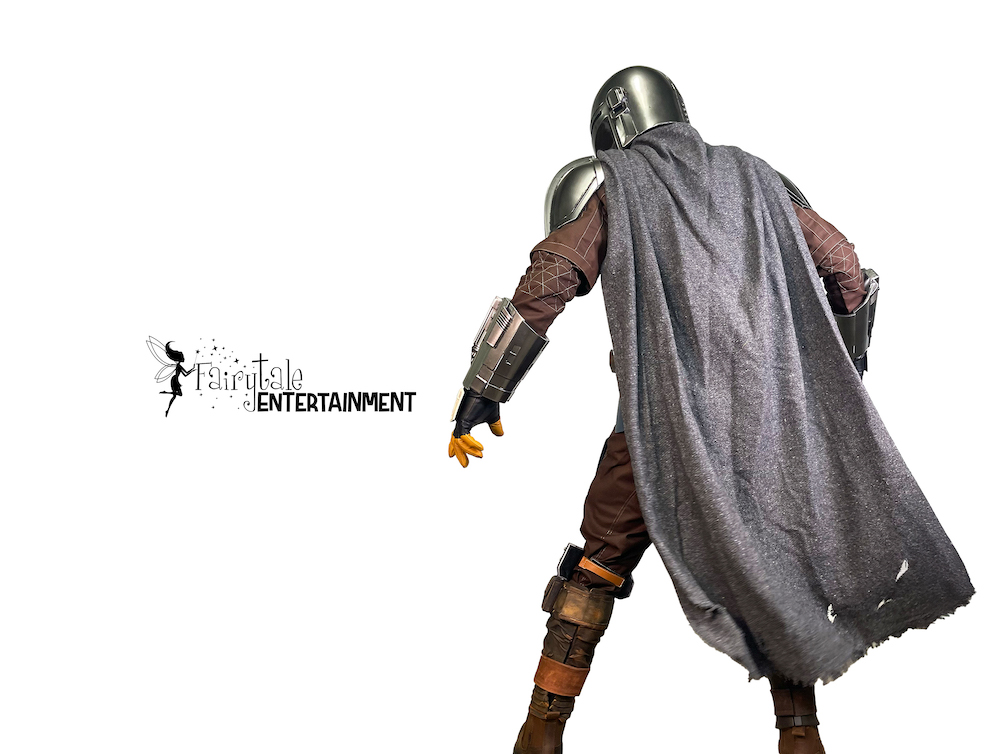 Hire the Mandalorian party character for birthday parties and special events in Detroit and Chicago