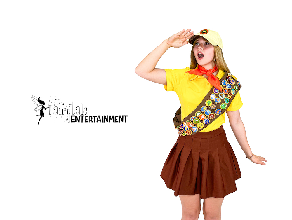 hire a wilderness explorer party character for kids birthday party up theme