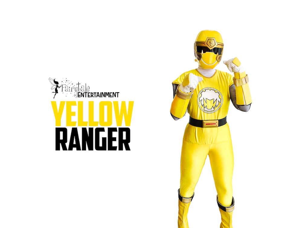 Rent a Yellow Power Ranger for kids party or special event in Detroit, Michigan and Chicago, Illinois. Kids party characters for hire. Call 888.510.0513