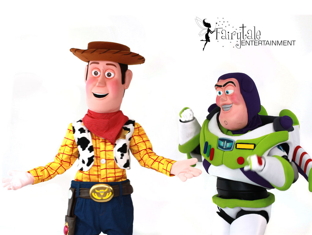 woody and buzz characters for parties near me